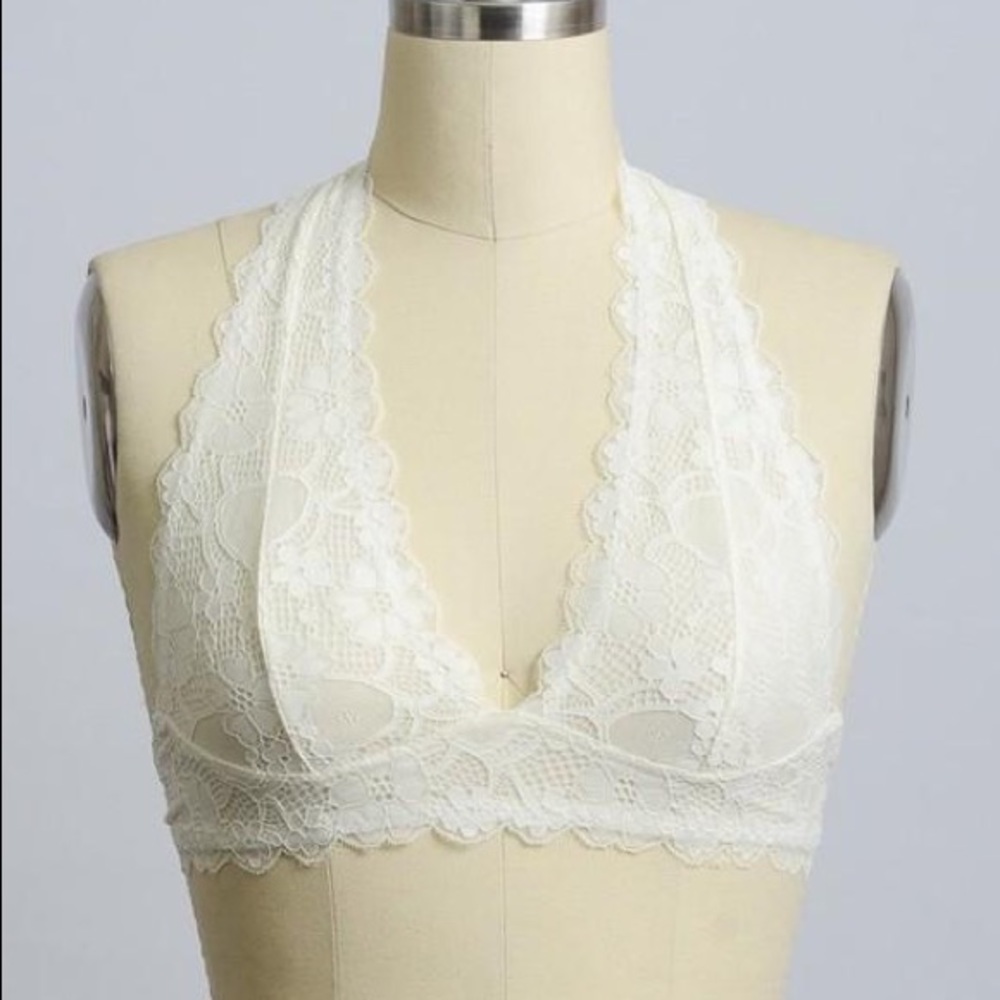 Floral Lace Halter Bralette